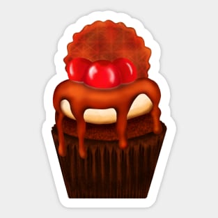 Waffle cupcake Sticker